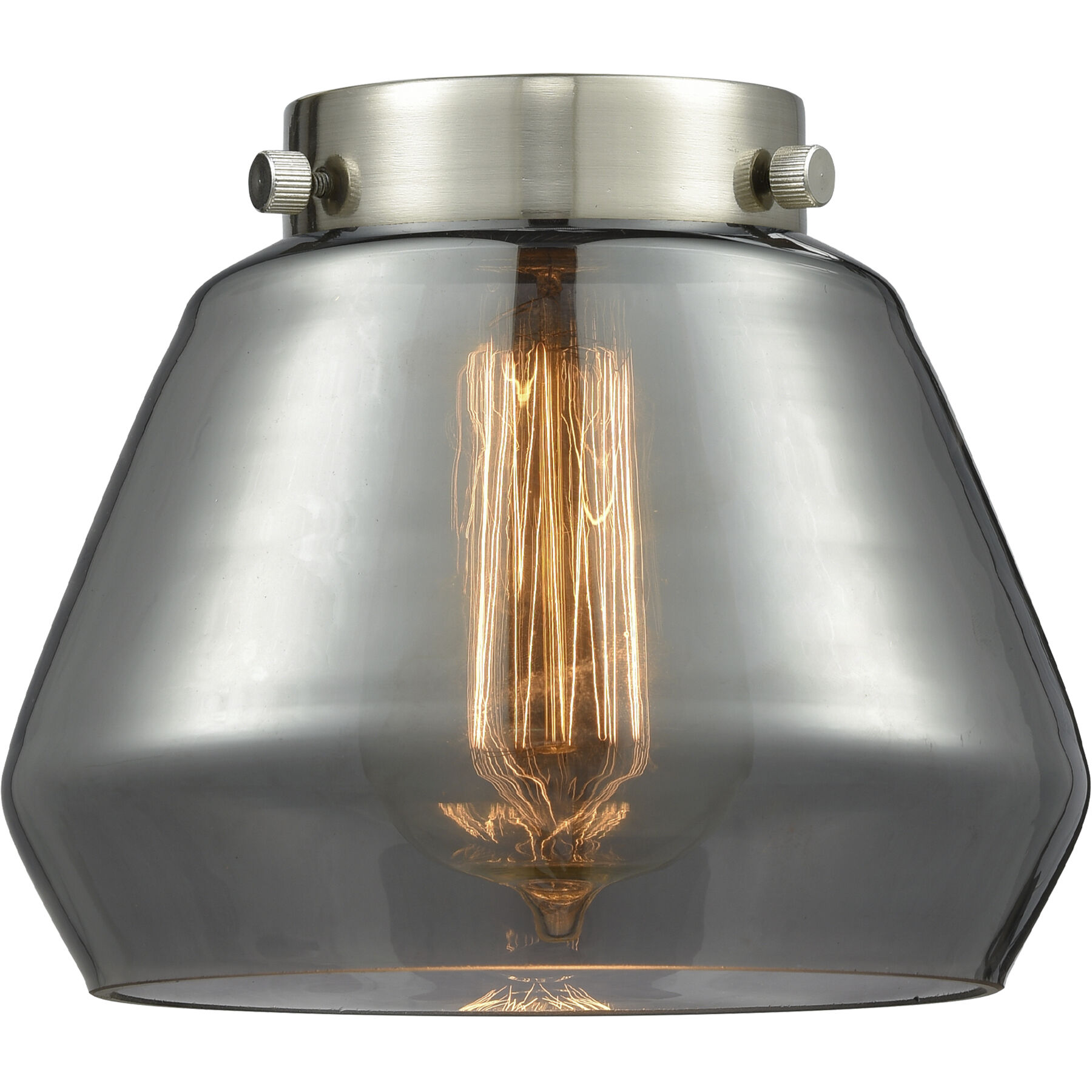 Franklin Restoration Fulton 1 Light 7 inch Brushed Satin Nickel Mini Pendant Ceiling Light in Incandescent, Plated Smoke, Franklin Restoration